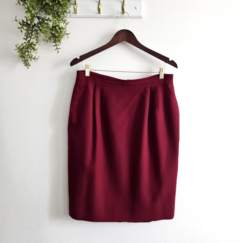 Vintage Talbots 100% Worsted Wool Pencil Skirt – Size 14 – Made in USA
